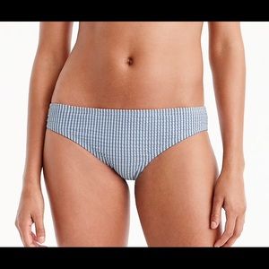 Blue Seersucker bikini bottoms, j.crew small NEW